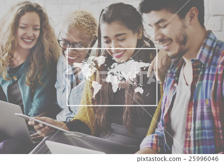 World Map Globalization Cartography Global Planet Concept 25996046