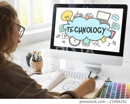 Technology Entertainment Social Network Graphic Concept 25996282