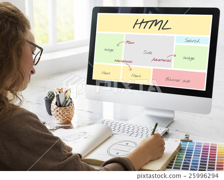 HTML Website Content Web Design Concept 25996294