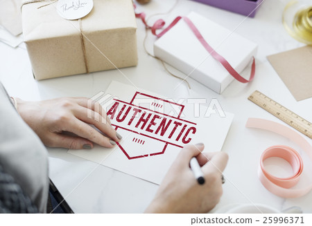 Authentic Certified Genuine Pure Sincere Graphic Concept Authentic Certified Genuine Pure Sincere Graphic Concept 25996371