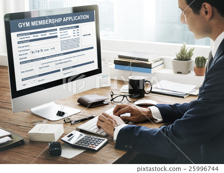 Gym Membership Application Wellness Concept 25996744