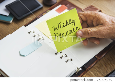 Weekly Planner Agenda Calendar Concept 25996979