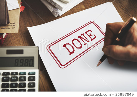 Done Finish Achievement Good Great Sign Concept 25997049