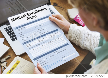 Medical Enrollment Form Document Medicare Concept 25997278