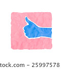 Thumb like icon handmade isolated 25997578