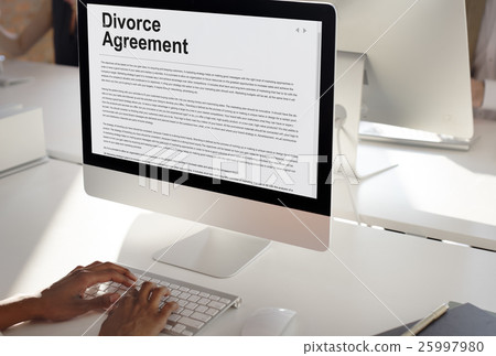 Divorce Agreement Decree Document Break up Concept 25997980