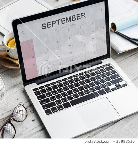 September Monthly Calendar Weekly Date Concept September Monthly Calendar Weekly Date Concept 25998536