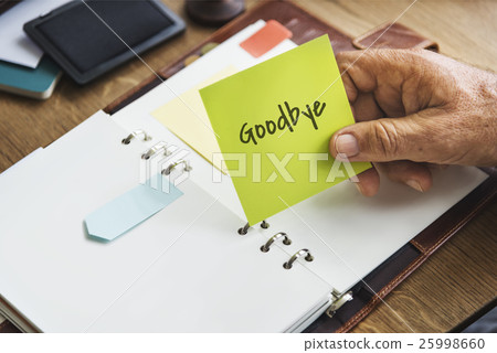 Goodbye Farewell Phrase Saying Leave Later Concept Goodbye Farewell Phrase Saying Leave Later Concept 25998660