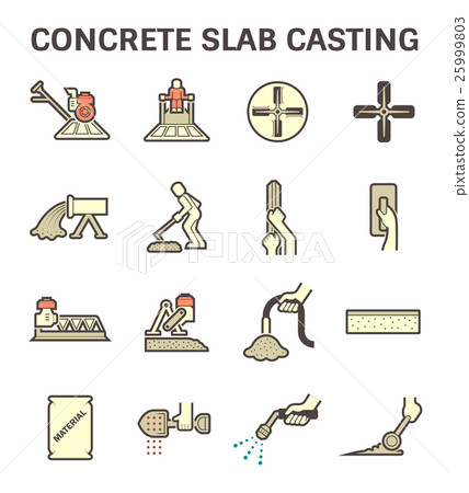 Concrete slab casting Concrete slab casting 25999803