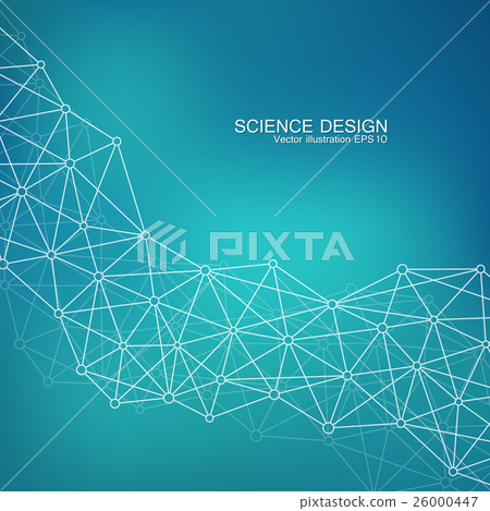Structure molecule of DNA and neurons. Abstract 26000447