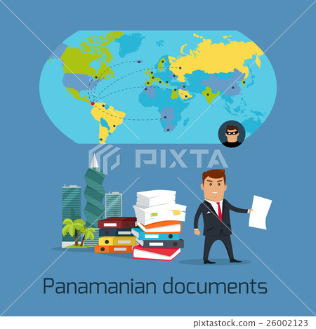 Panamanian Documents Scandal Concept Flat Vector 26002123