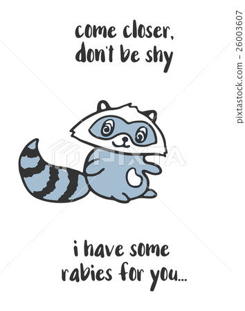 Funny mad raccoon. T-shirt design. Vector Funny mad raccoon. T-shirt design. Vector 26003607