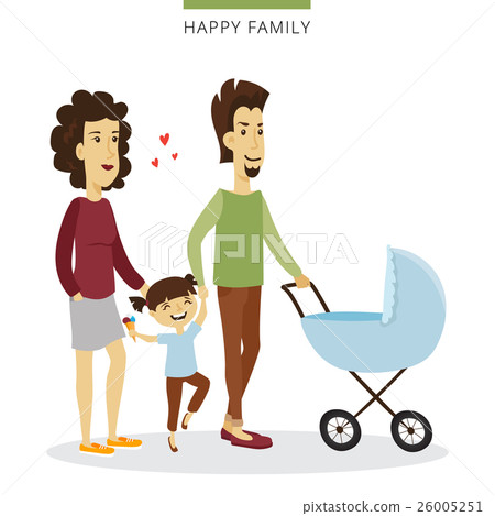 Vector couple love concept. Young family of 26005251