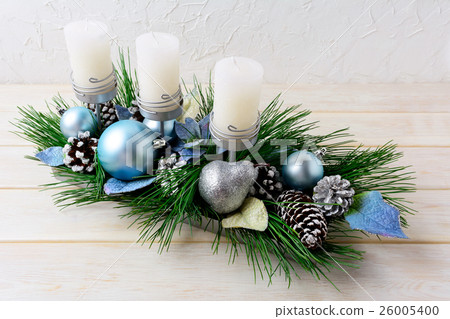 Christmas background with decorated candleholder Christmas background with decorated candleholder 26005400