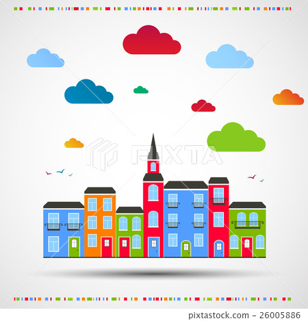 Abstract color background. City theme. Vector Abstract color background. City theme. Vector 26005886