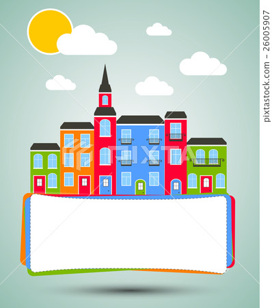 Color city background. Vector - Stock Illustration [26005907] - PIXTA