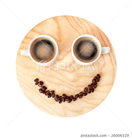 Funny coffee break concept  isolated on whit 26006329