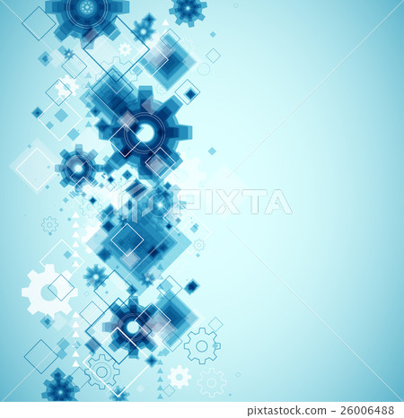 Vector abstract background with blue cogwheels. Vector abstract background with blue cogwheels. 26006488