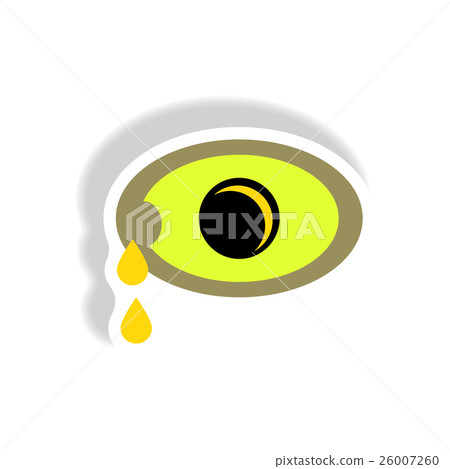 Vector paper sticker various symptoms of Zika on 26007260