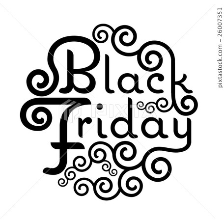 Black Friday Sale vector text Vintage Calligraphy 26007351
