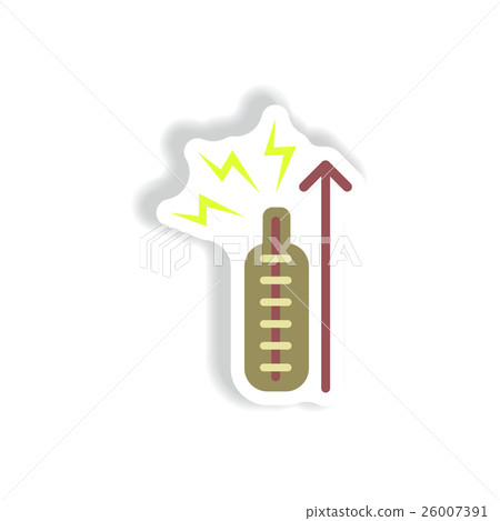 Vector paper sticker various symptoms of leukemia Vector paper sticker various symptoms of leukemia 26007391
