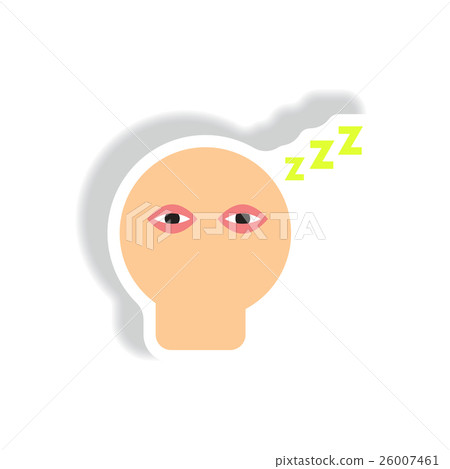 Vector paper sticker various symptoms of leukemia Vector paper sticker various symptoms of leukemia 26007461
