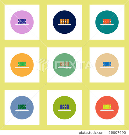 Collection of stylish vector icons in colorful Collection of stylish vector icons in colorful 26007690