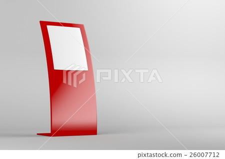 Red curved advertising panel Red curved advertising panel 26007712