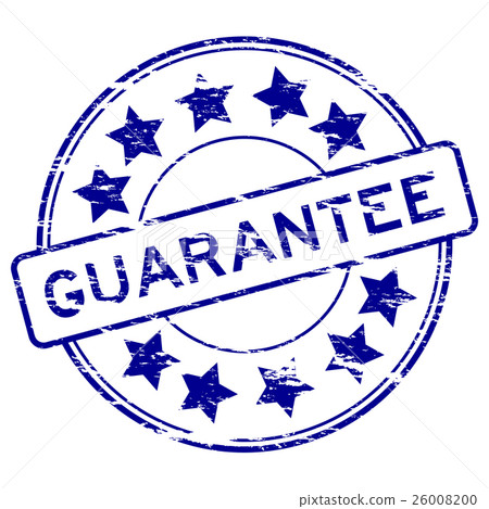 Grunge blue guarantee with star icon round stamp Grunge blue guarantee with star icon round stamp 26008200