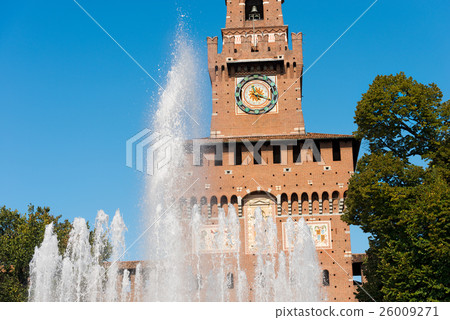 Sforza Castle in Milan Italy - Castello Sforzesco 26009271