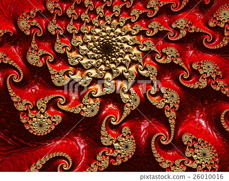 Abstract fractal spiral - digitally generated Abstract fractal spiral - digitally generated 26010016