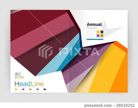 Business abstract geometric financial report 26010202