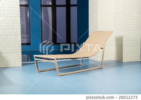 Chaise longue by pool 26012273