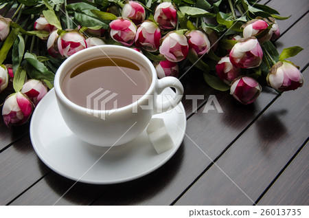 Cup of tea in catering concept Cup of tea in catering concept 26013735