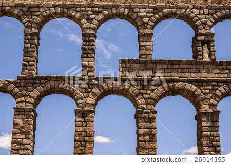 Aqueduct in Segovia, Castilla y Leon, Spain. 26014395