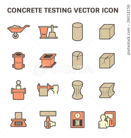 Concrete testing icon 26018156