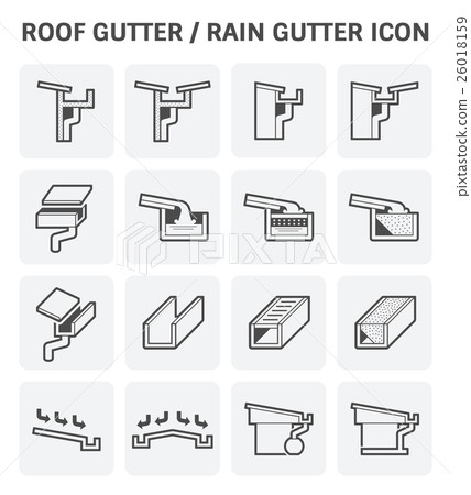 Roof gutter icon Roof gutter icon 26018159