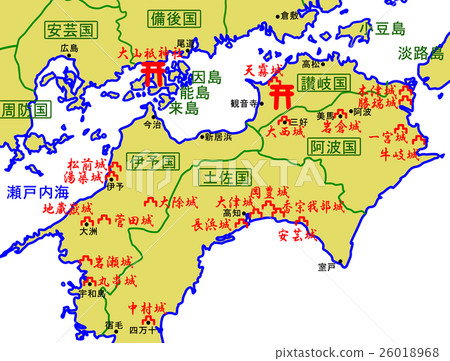 Iyo Country Map Muromachi Period late 26018968