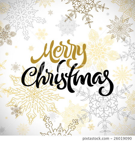 Merry Christmas calligraphic hand drawn lettering Merry Christmas calligraphic hand drawn lettering 26019090