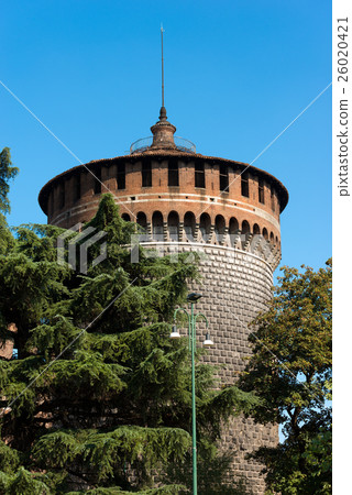 Sforza Castle in Milan Italy - Castello Sforzesco 26020421