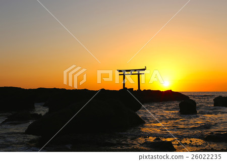 大洗海岸的朝日 26022235