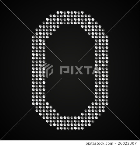 Silver sequins sings. Sequins alphabet. Eps 10.  26022307