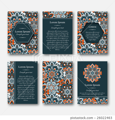 Set of mandala cards, flyers, brochures, templates Set of mandala cards, flyers, brochures, templates 26022463