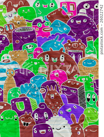 Fun Cute Cartoon Monsters for Kids Design  26022742