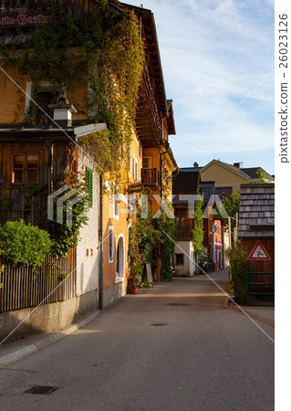 Town square in Hallstatt Town square in Hallstatt 26023126