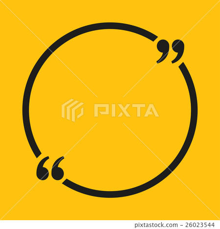 Vector Quote Circle Blank Template. Bracket. 26023544