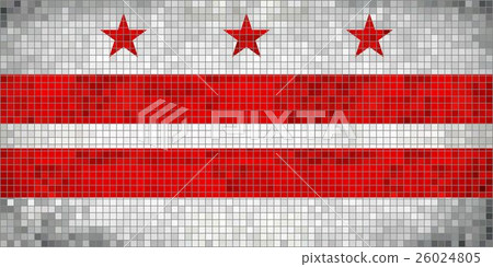 Abstract Mosaic flag of Washington, D.C. 26024805