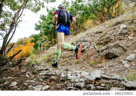 male runner in compression socks 26024903