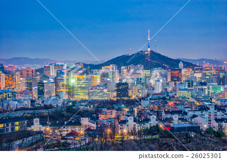 Seoul, South Korea city skyline 26025301