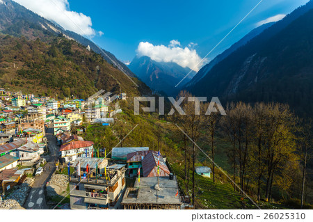 View of Lachane village in Sikkim, India 26025310